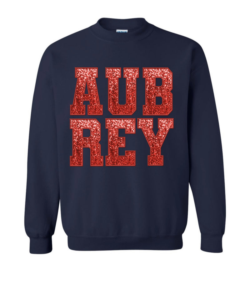 Aubrey faux embroidered /faux sequin Sweatshirt