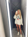 USA Sweatshirt (Ash Gray)