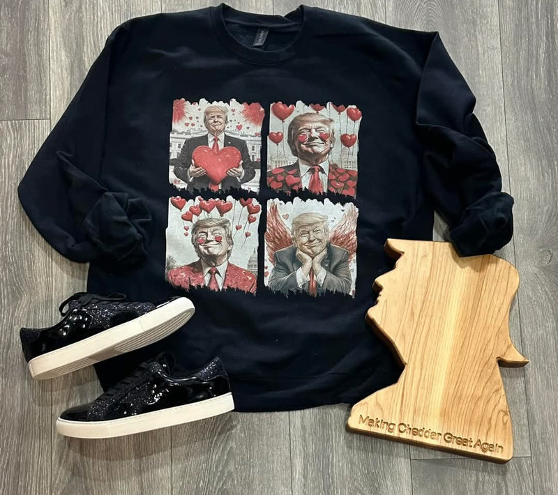 TRUMP Valentine Sweatshirt (Black)