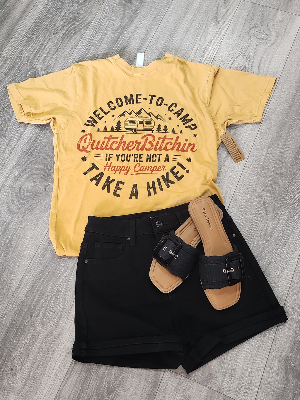 Quitcher Bitchin' Camp T-Shirt (Mustard)