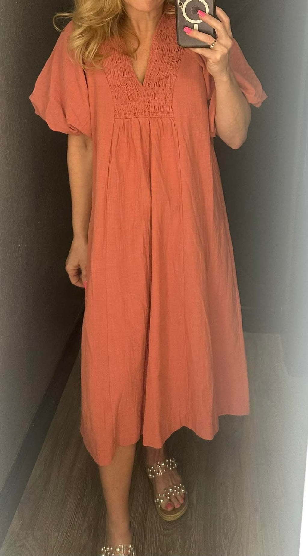 Milan Dress (Salmon)