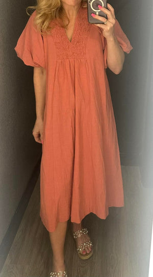 Milan Dress (Salmon)