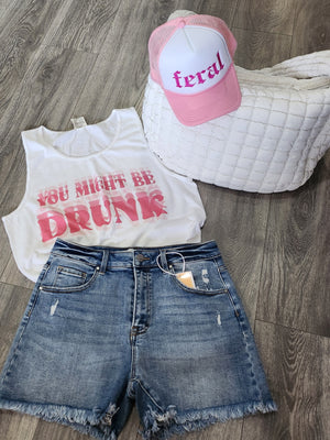 You Might Be Drunk Graphic (White)
