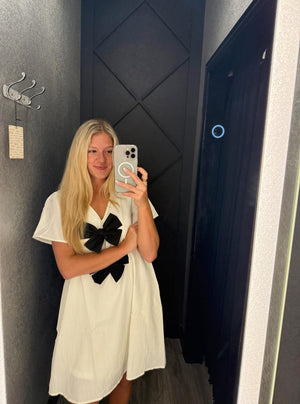 Natchez Dress (Ivory/Black)