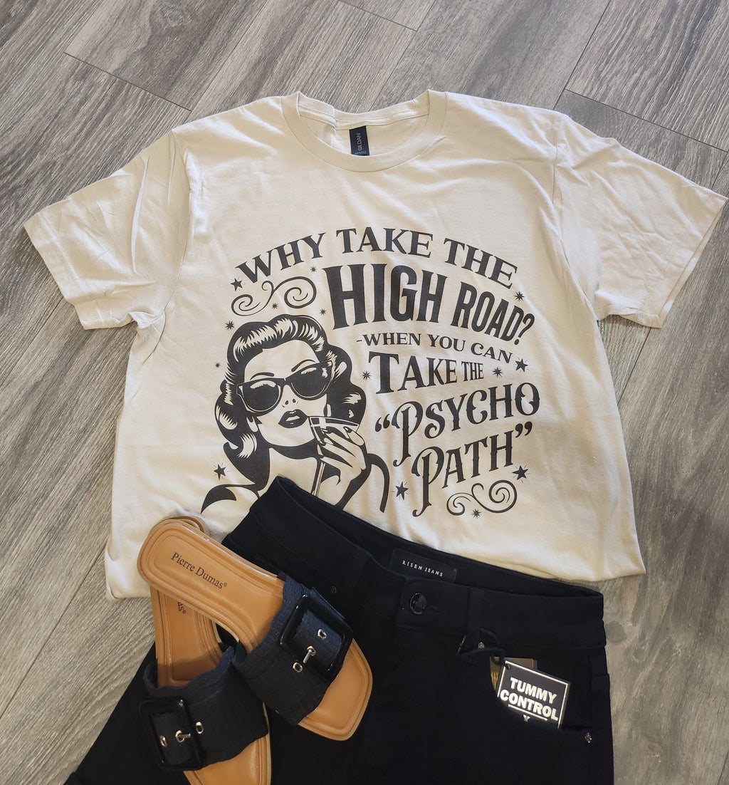 Psycho Path Graphic T-Shirt (Sand)