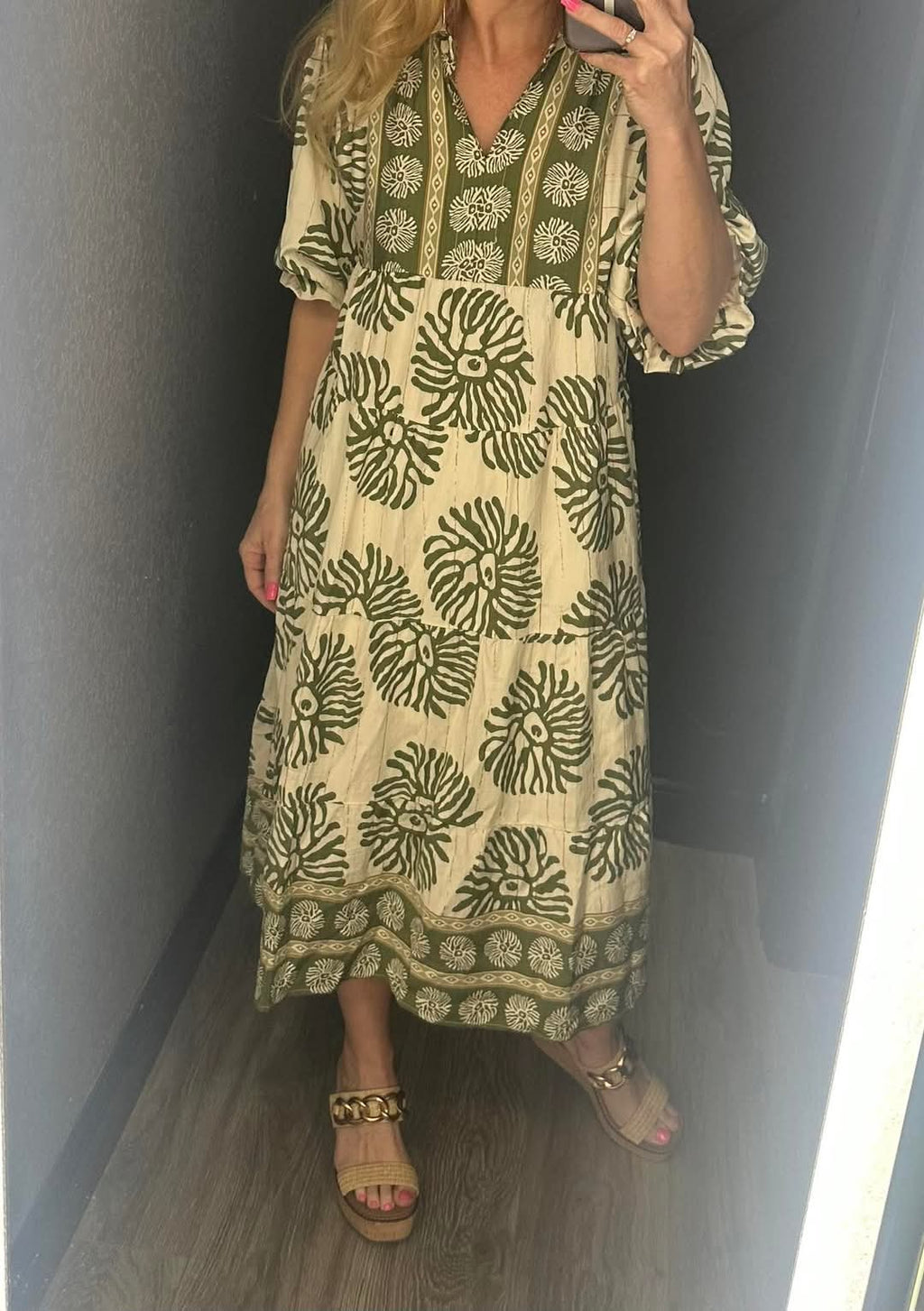 Rome Dress (Green/Multi)