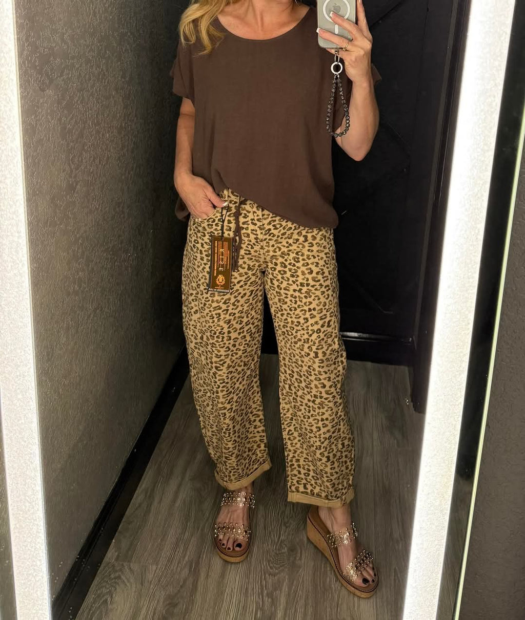 Reno Barrel Jeans (Leopard)