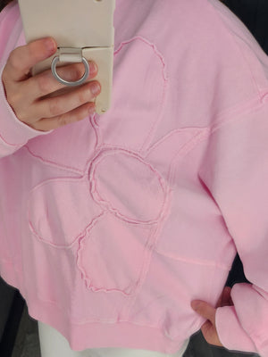 Daisy Sweatshirt (Cotton Candy Pink)