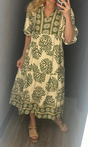 Rome Dress (Green/Multi)