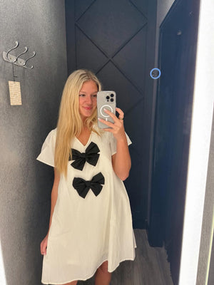 Natchez Dress (Ivory/Black)