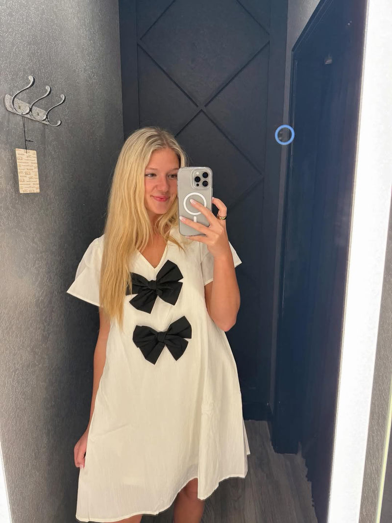 Natchez Dress (Ivory/Black)